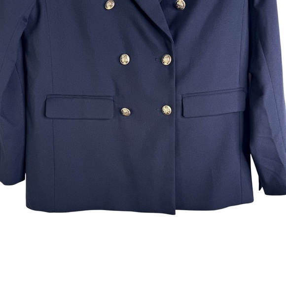 NWT Ann Taylor 00P Petite Navy Modern Blazer Double Breasted - Picture 6 of 16